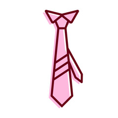 tie icon in trendy flat design