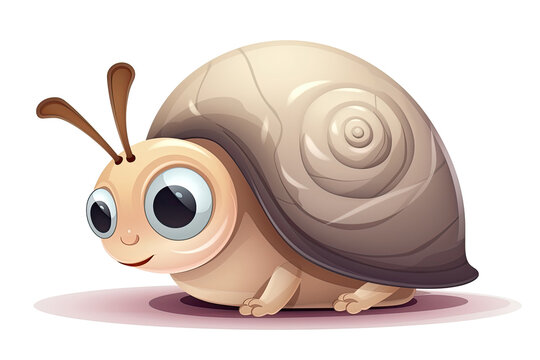 Baby Snail Sticker On Isolated Transparent Background, Png, Logo. Generative AI 