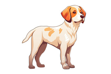 Dog Sticker On Isolated Transparent Background, Png, Logo. Generative AI 