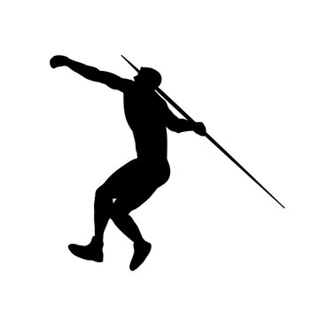 javelin thrower silhouette, thrower