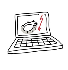 Bug im PC, Fehler in der Software, IT-Sicherheit