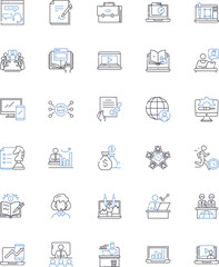 Team brainstorm line icons collection. Collaborate, Synergy, Innovate, Ideate, Strategize, Brainstorm, Inspire vector and linear illustration. Conceptualize,Generate,Co-create outline signs set
