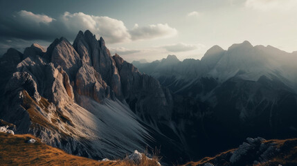 sunset in the mountains