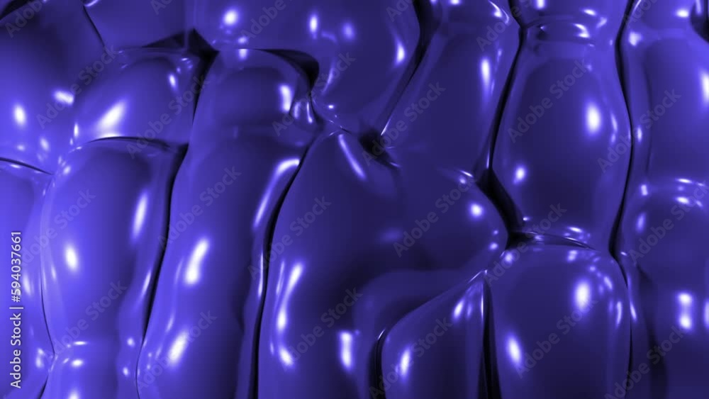 Poster purple bright slime blob. design. bubble-like liquids made in computer graphics
