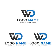 Initial letter WD Logo can be used for company, icon, sign, logo and others