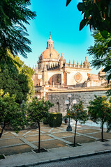 The Cathedral of San Salvador in Jerez de la Frontera, Andalusia, Spain