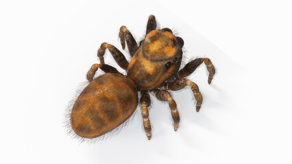 3d illustration of a jumping spider