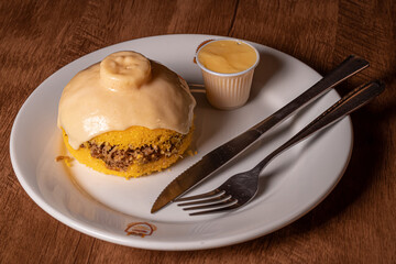 Northeastern couscous with sun-dried meat and mozzarella cheese