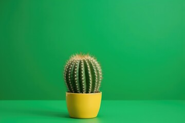 Cactus on green background. AI generated