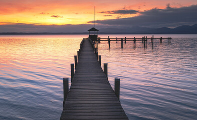 Fototapeta premium Morgenstimmung am See