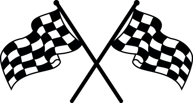 crossed NASCAR Checkered Flag Racing Car sports finish line flag eps vector file , Svg Vector cutfile for cricut ,silhouette and jpeg image file 