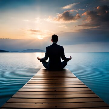 Meditation auf einem Steg