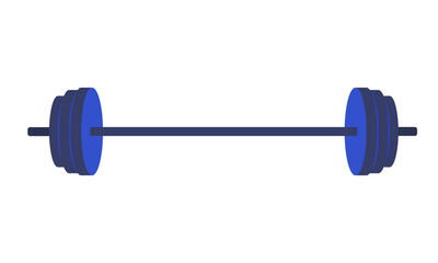 Sports bar. Weightlifting. Flat style. 