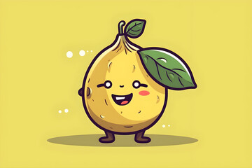 Obraz premium Limonite drink cartoon retro. generative ai