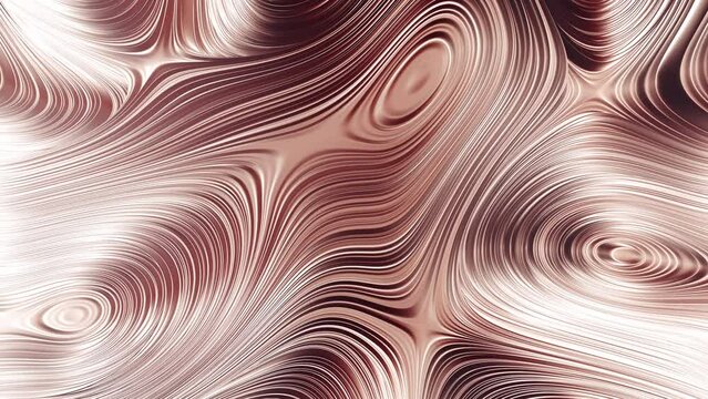 slow motion of curly golden turbulent surface, 4K live background