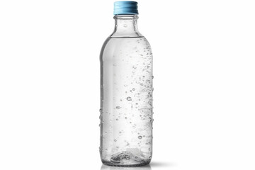 Fresh watter bottle. Water drops in bottle. 