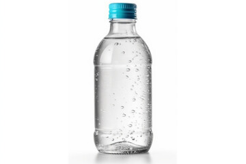 Fresh watter bottle. Water drops in bottle. 