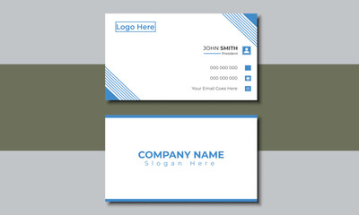 Fototapeta na wymiar Modern Business Card - Creative and Clean Business Card Template. Portrait and landscape orientation. Horizontal and vertical layout. Vector illustration.