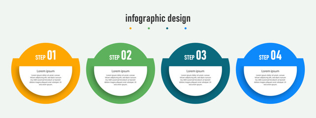 infographics template. timeline with 4 steps, options. can be used for workflow diagram, info chart, web design
