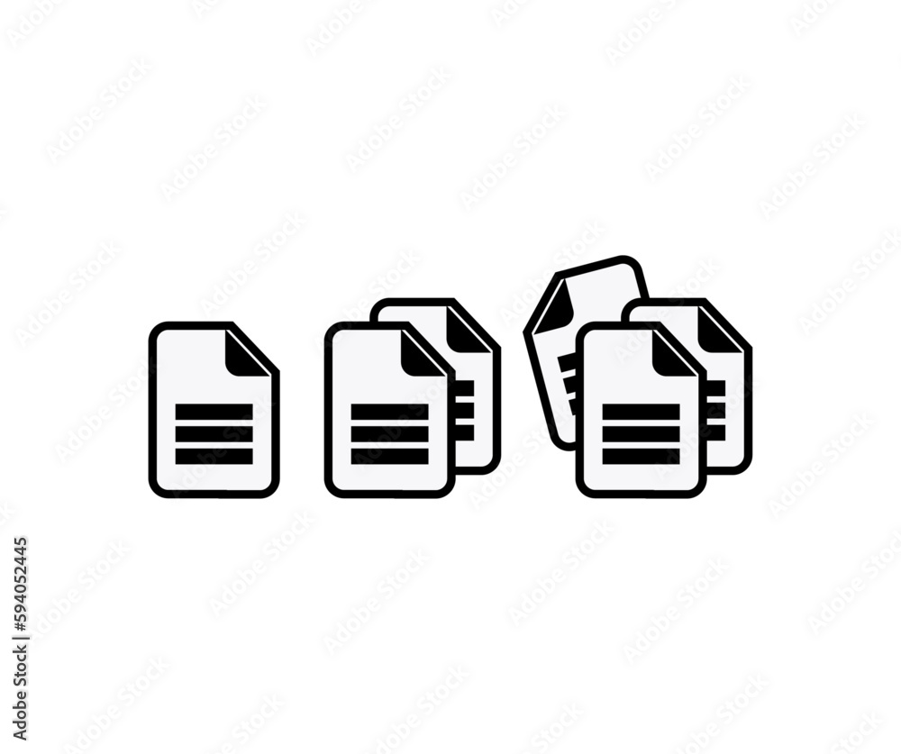 Aufkleber paper documents icons. line symbol. file icon. paper document page icon vector element. agreement fi