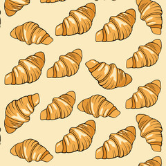  pattern with croissants