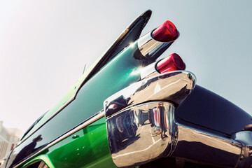 Taillights of a classic american car