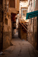 narrow street in old town, Damascus, Syria