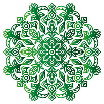  Mandala pattern abstract floral ornament