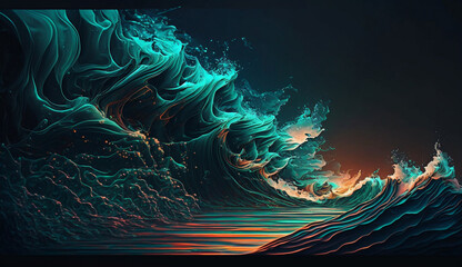 Abstract ocean