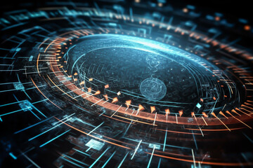 cyber and electronics neuroscience, molecular structures, swirling vortexes, dna, abstract, blurred forms, background, wallpaper, generative ai