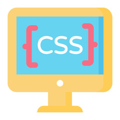 CSS Coding Flat Icon