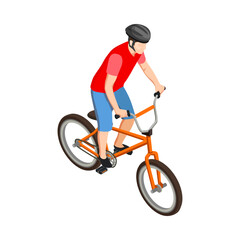 Fototapeta premium Isometric Cyclist Illustration