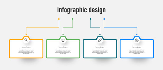 infographic design presentation business infographic template with 4 options