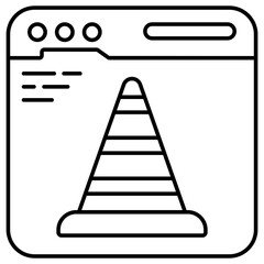 An icon design of web construction 