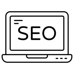 Conceptual flat design icon of search engine optimization 