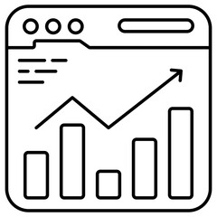 Colored design icon of web statistics 