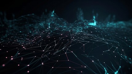 Obraz na płótnie Canvas Connecting the Dots: Abstract Data Technology Background, generative AI