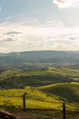 Paisagem do interior de São Paulo, em Socorro, onde há diversas fazendas de café.