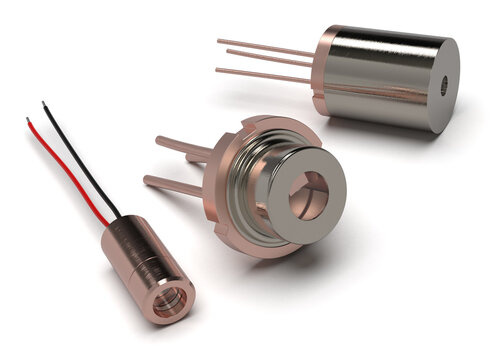 Laser diodes isolated on white