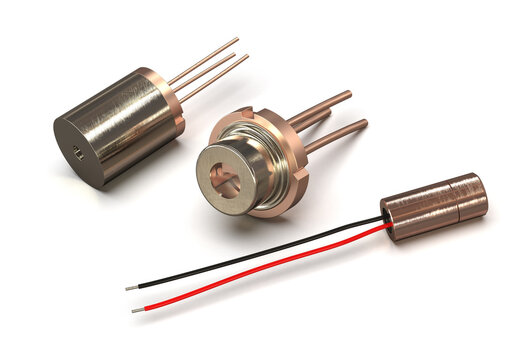 Laser diodes isolated on white