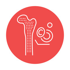 Diamond-blackfan anemia color line icon. Human diseases.