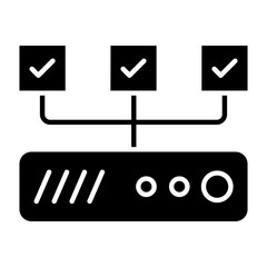 LAN Network Glyph Icon