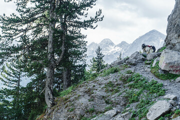 Albanian Alps view. Accursed Mountains landscape viewed from Valbona 