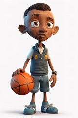 cartoon basketball player