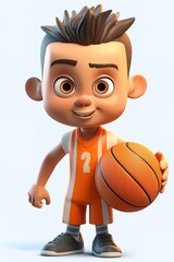 cartoon basketball player