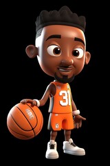 cartoon basketball player