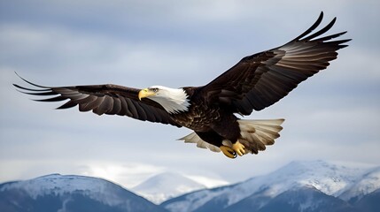 Obraz premium A majestic bald eagle