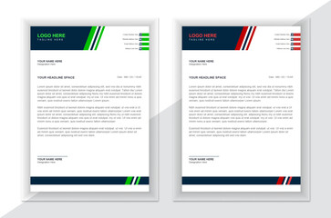 Bright and unique business letterhead layout. Modern letterhead template.