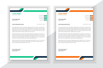 Elegant and clean business letterhead template. Professional and corporate design.