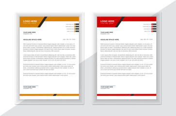 Eye-catching letterhead template with creative ideas for professional business.